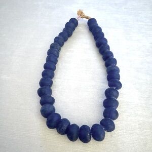 Vintage Gorgeous Russian Blues Faceted Trade Beads Africa rare round cut.